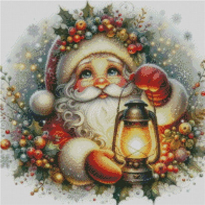 Santa and Lamp © 50x50 (print to order)