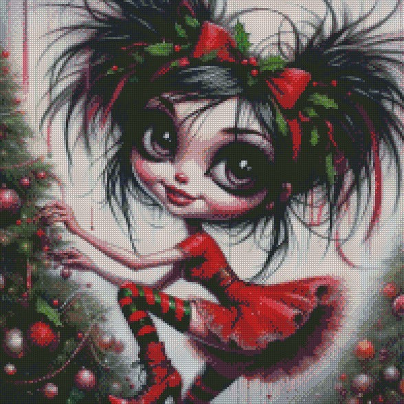 Grim Girl Christmas © 50x50 (print to order)