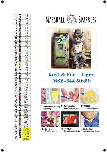 Rust & Fur - Tiger © 50x50 (print to order)