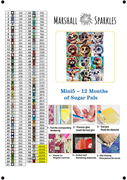 12 Months of Sugar Pals © 30x30 (print to order)