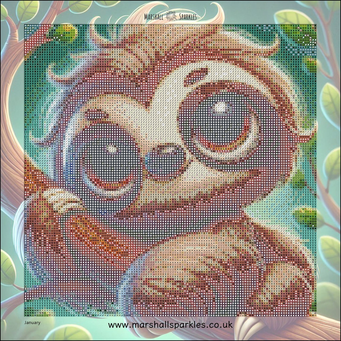 12 Months of Sugar Pals © 30x30 (print to order)