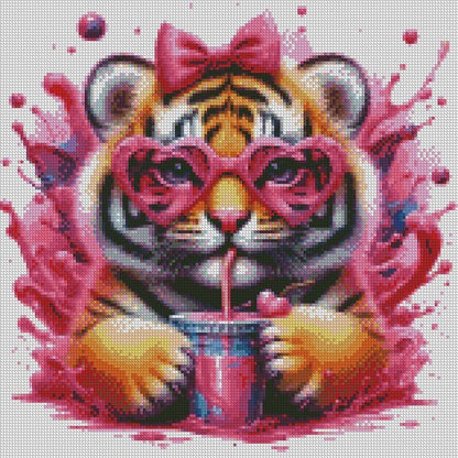June Milkshake Tiger © 40x40 Square Fairy Drill