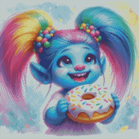 Donut Blue © 50x50 Square Fairy Drill