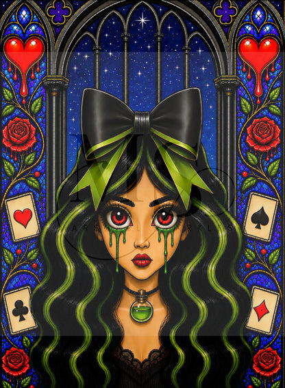 Stained Glass Hearts © 50x70 by Rachel Diamond