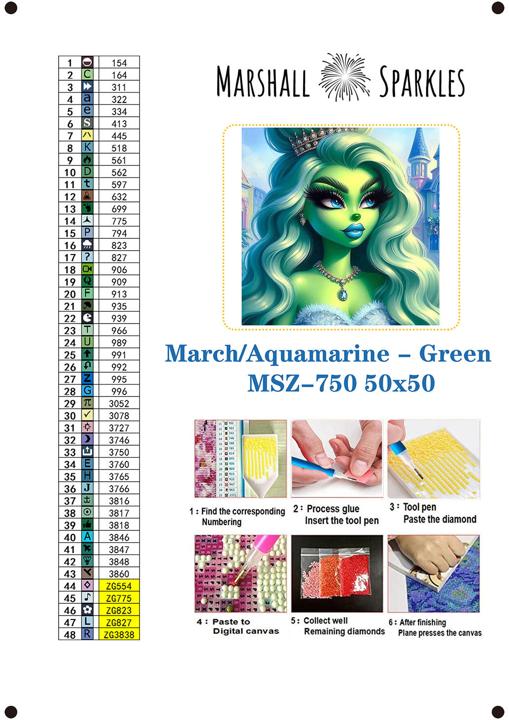 March/Aquamarine - Green G © 50x50