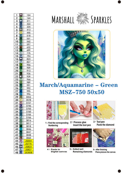 March/Aquamarine - Green G © 50x50