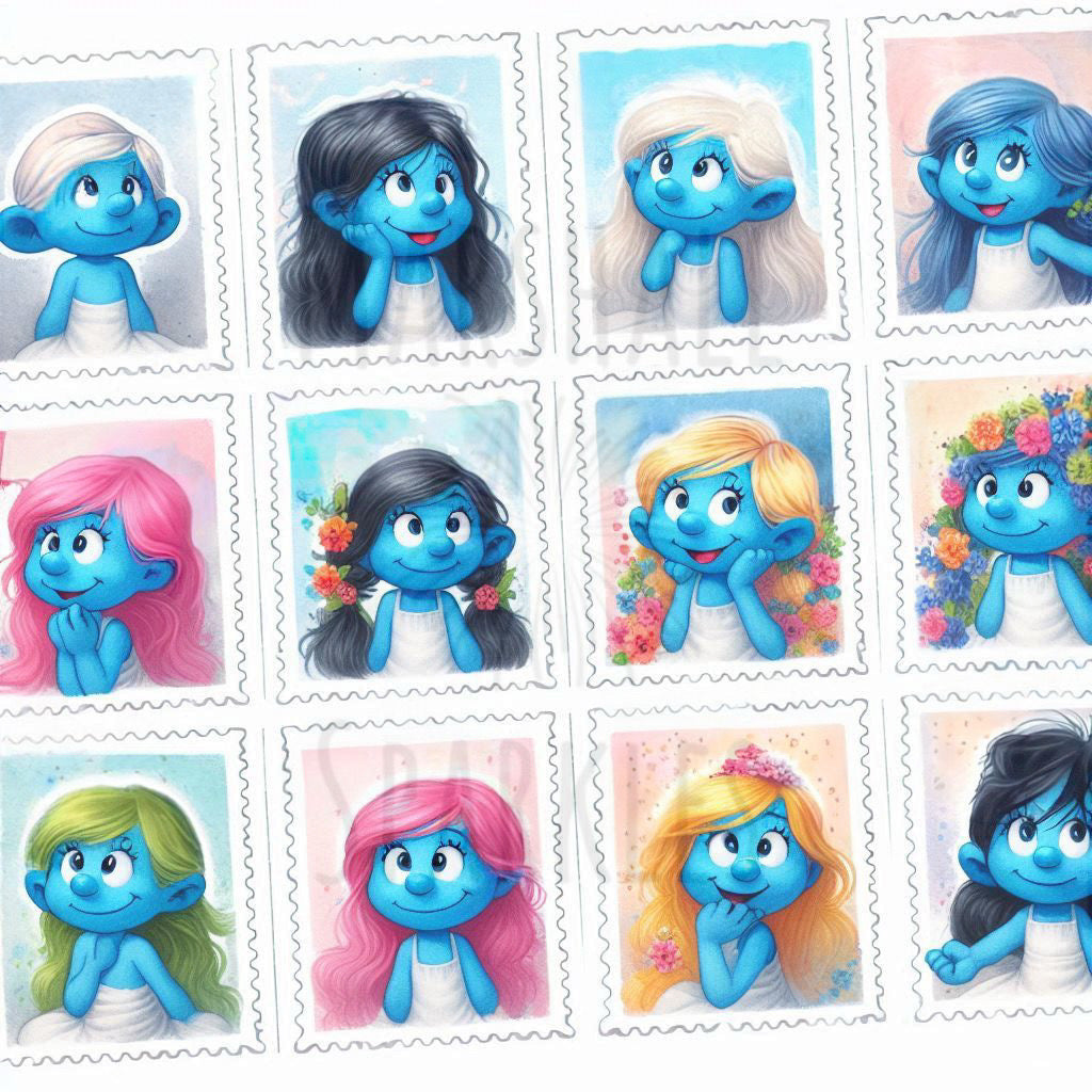 Blue Girl Stamps © 60x60