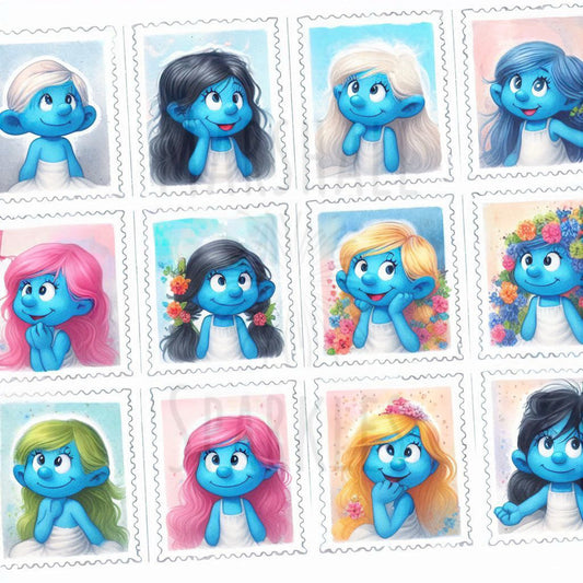 Blue Girl Stamps © 60x60