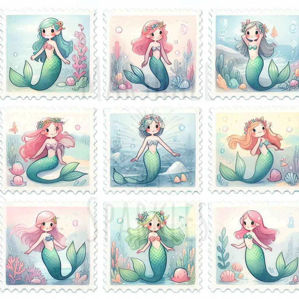 Mermaid Stamps © 60x60