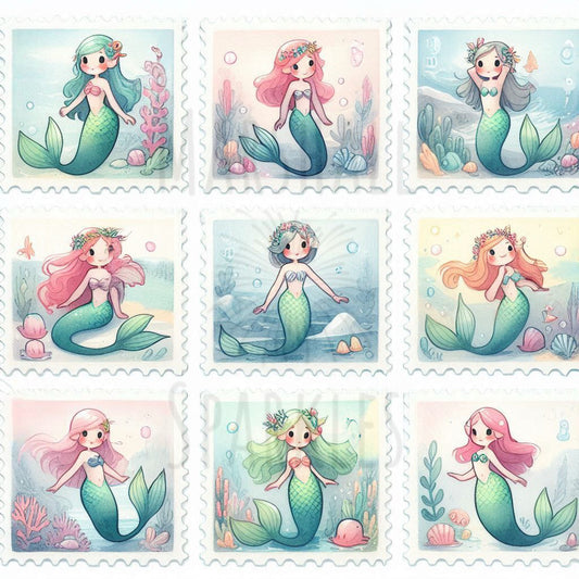 Mermaid Stamps © 60x60