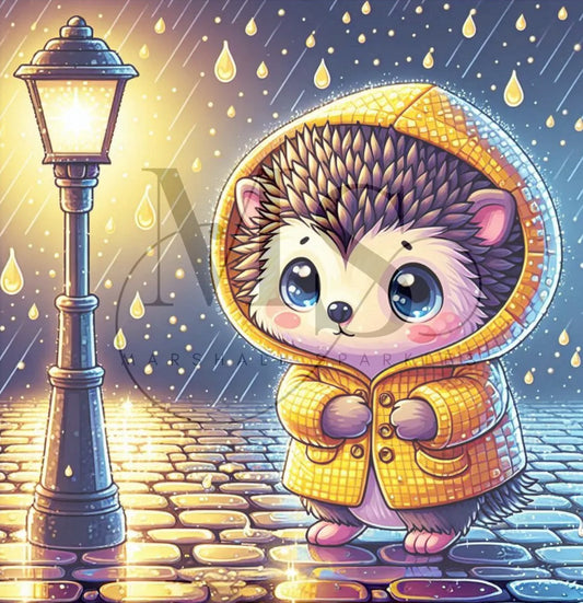 Hedgehog in a Raincoat © 50x50
