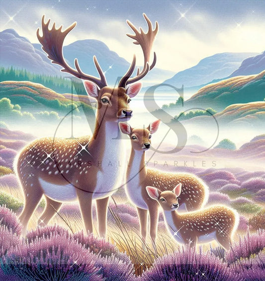 Deer in Scottish Glen © 50x50