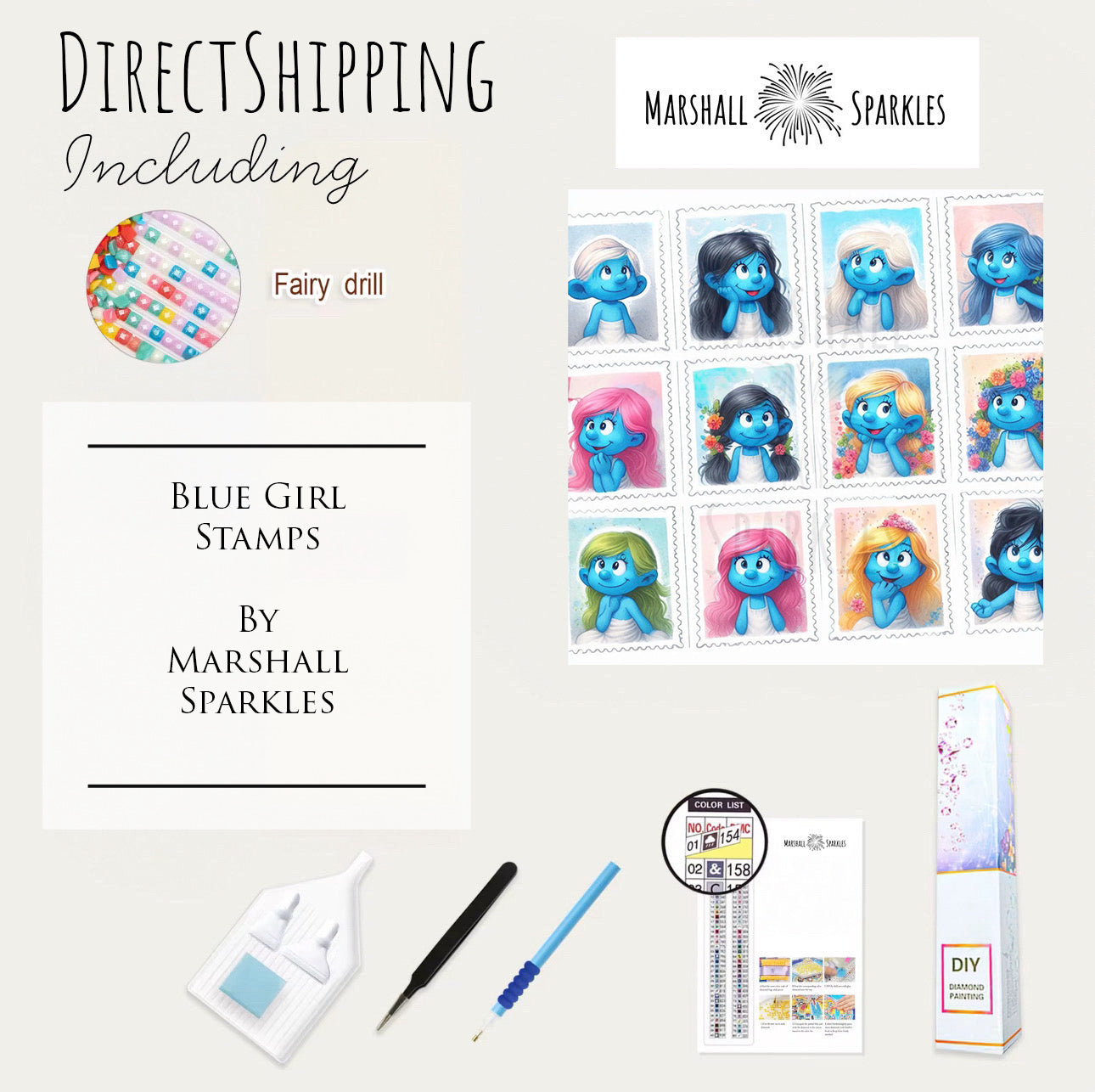 Blue Girl Stamps © 60x60