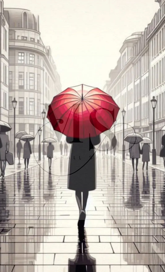 Umbrella in the rain © 50x80