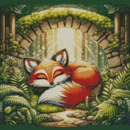 Red Fox Under A Mossy Bridge © 50x50