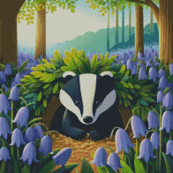 Badger and Bluebells © 50x50