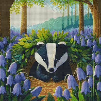 Badger and Bluebells © 50x50