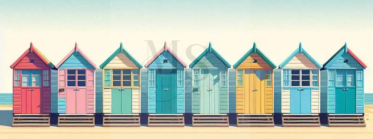 Beach Huts © 80x30