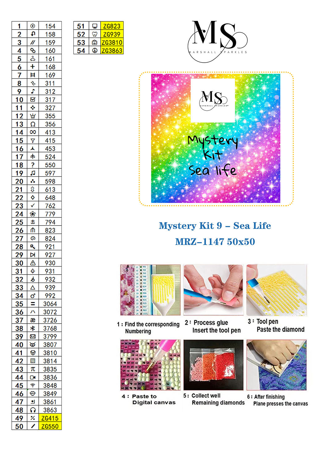 Mystery Kit 9 - Sea Life © 50x50
