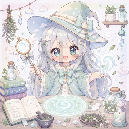 11 Little Element Witches - Air © 50x50 by Miss Millicent