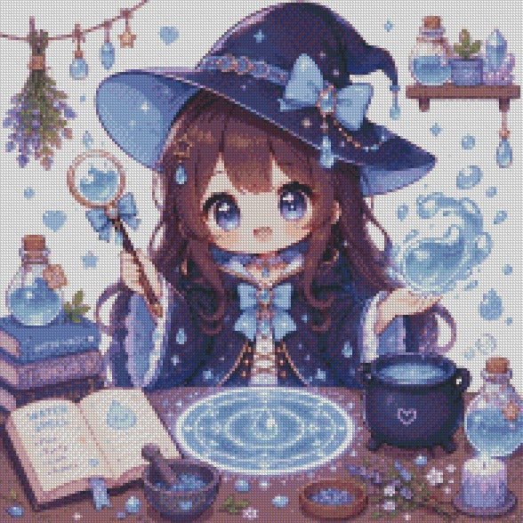 11 Little Element Witches - Water © 50x50 by Miss Millicent