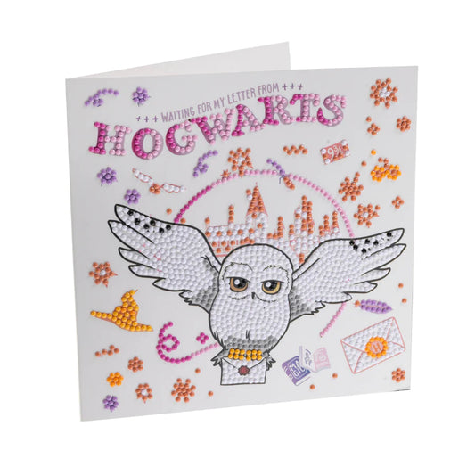 Craft Buddy - "Hogwarts & Hedwig" Harry Potter Crystal Art Card