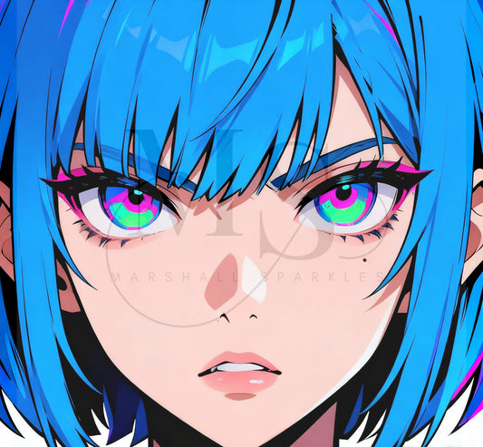 Electric Blue Rebel © 50x50