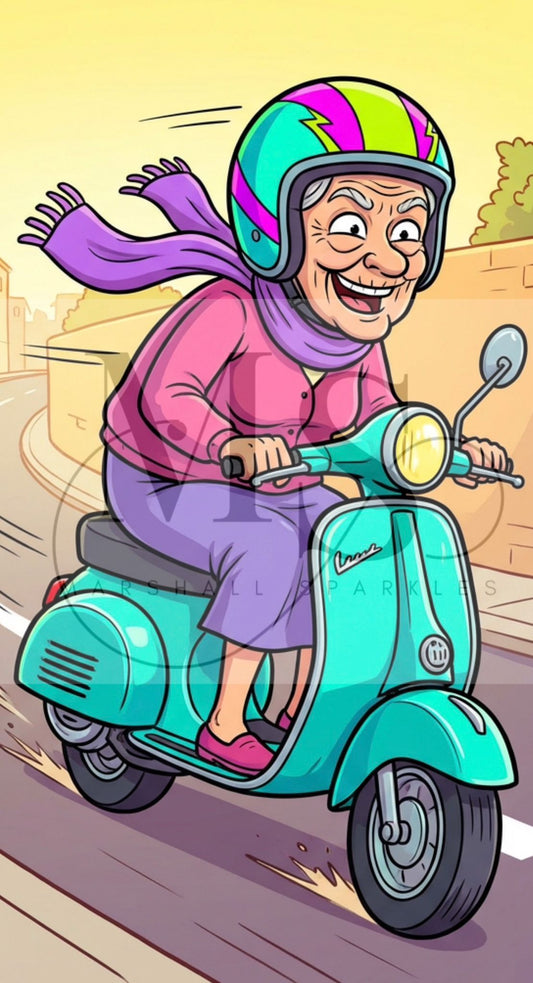 Scooter Granny © 40x75