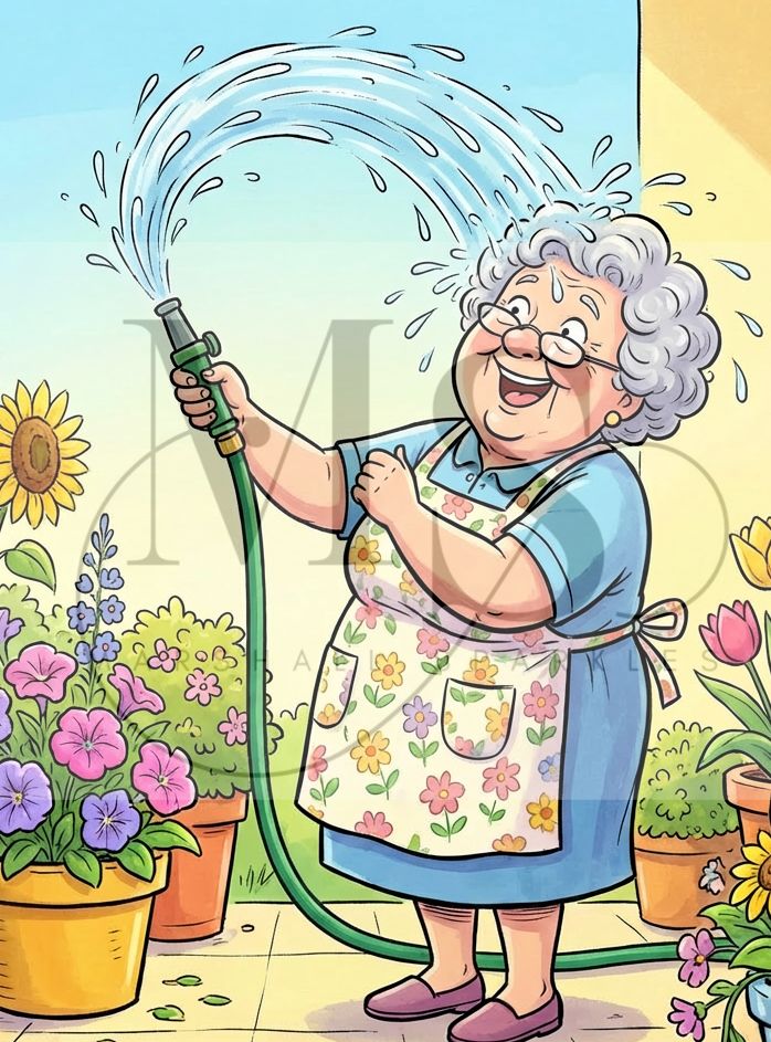 Gardening Granny © 50x70