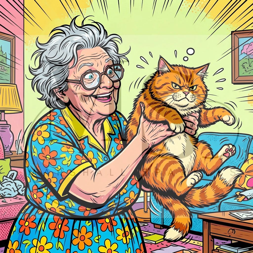 Crazy Cat Granny © 50x50