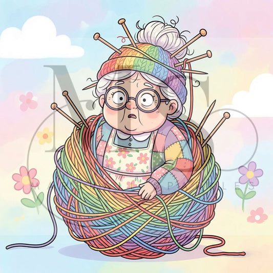 Knitting Granny © 50x50