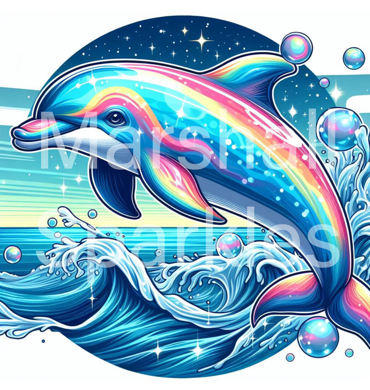 Dolphin  © 50x50 Round Drill