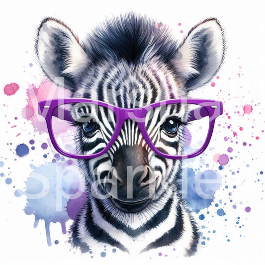 Zebra Splash Glasses © 40x40