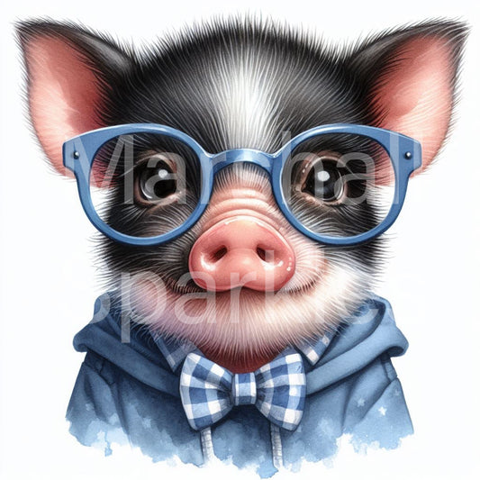 Pig Splash Glasses  © 40x40