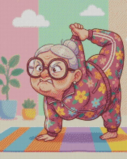 Yoga Granny ©40x50