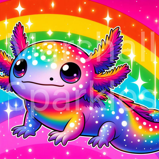 The Crystal Axolotl ©  40x40 Square FULL CRYSTAL DRILL