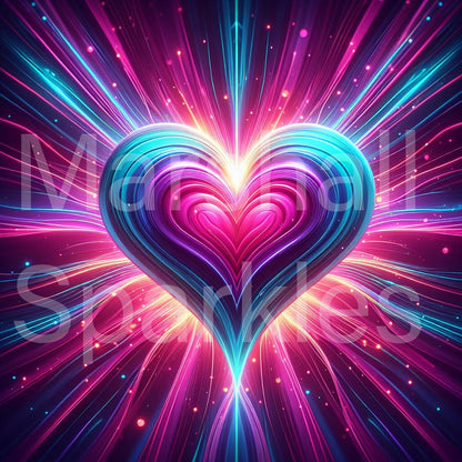 The Crystal Purple Heart ©  40x40 Square FULL CRYSTAL DRILL