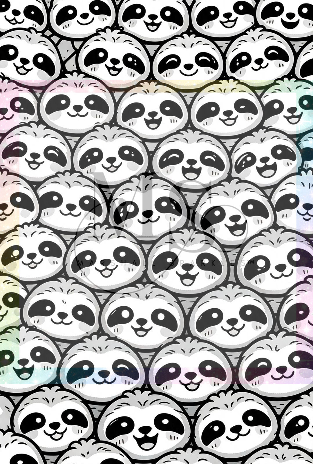 Colour Revel Doodle™ - Sloth Gathering 60x90 Square Drill only © by Sparkles & Doodles