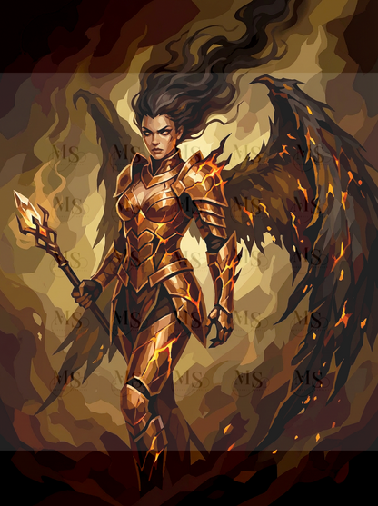 The Ember‑Touched Martyr © 60x80