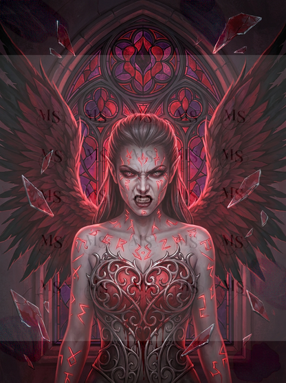 The Blood‑Crowned Seraphim Fae © 60x80
