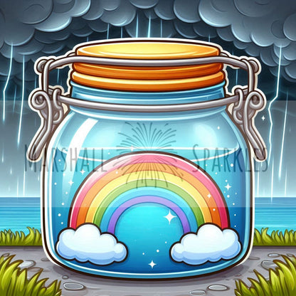 Jar of Farts - Rainbow 40x40 - (print to order)