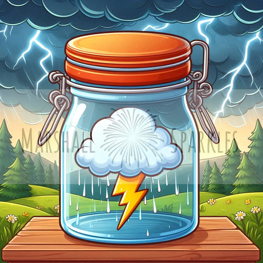 Jar of Farts - Thunderstorms 40x40 - (print to order)