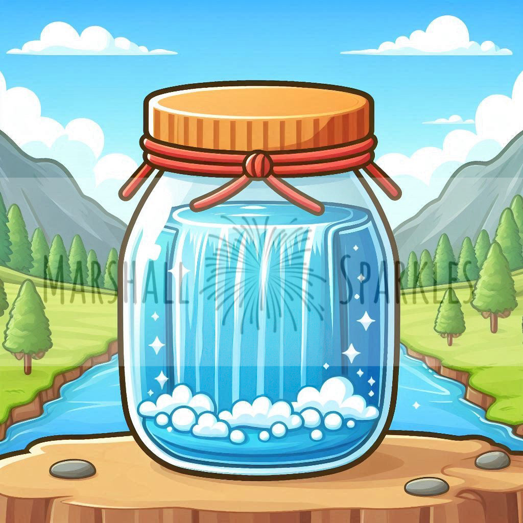 Jar of Farts - Waterfall 40x40 - (print to order)