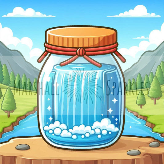 Jar of Farts - Waterfall 40x40 - (print to order)