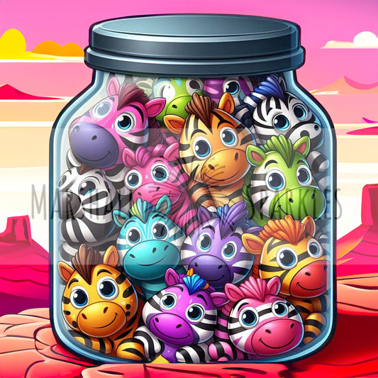 Jar of Farts - Zebra 40x40 - (print to order)