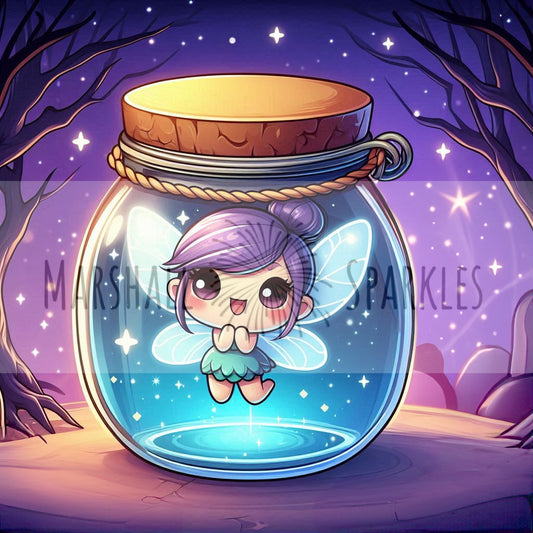 Jar of Farts - Fairy 40x40 - (print to order)