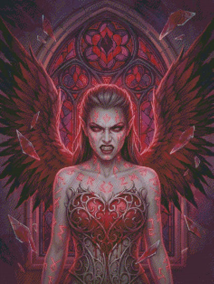 The Blood‑Crowned Seraphim Fae © 60x80