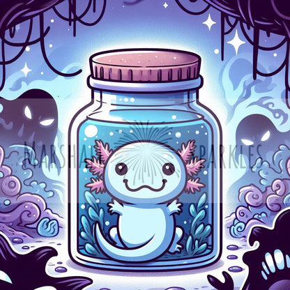 Jar of Farts - Axolotl 40x40 - (print to order)