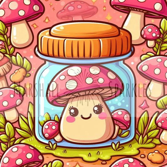 Jar of Farts - Mushroom 40x40 - (print to order)