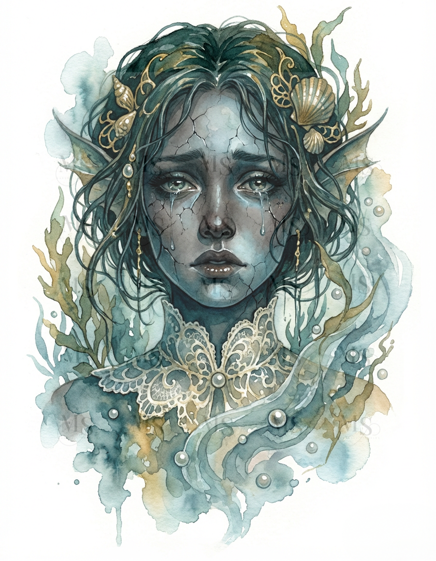 The Drowned Siren of the Gilded Abyss © 60x80
